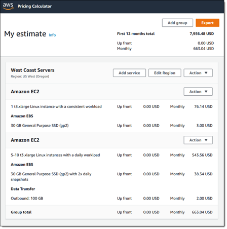 AWS Calculator Step By Step